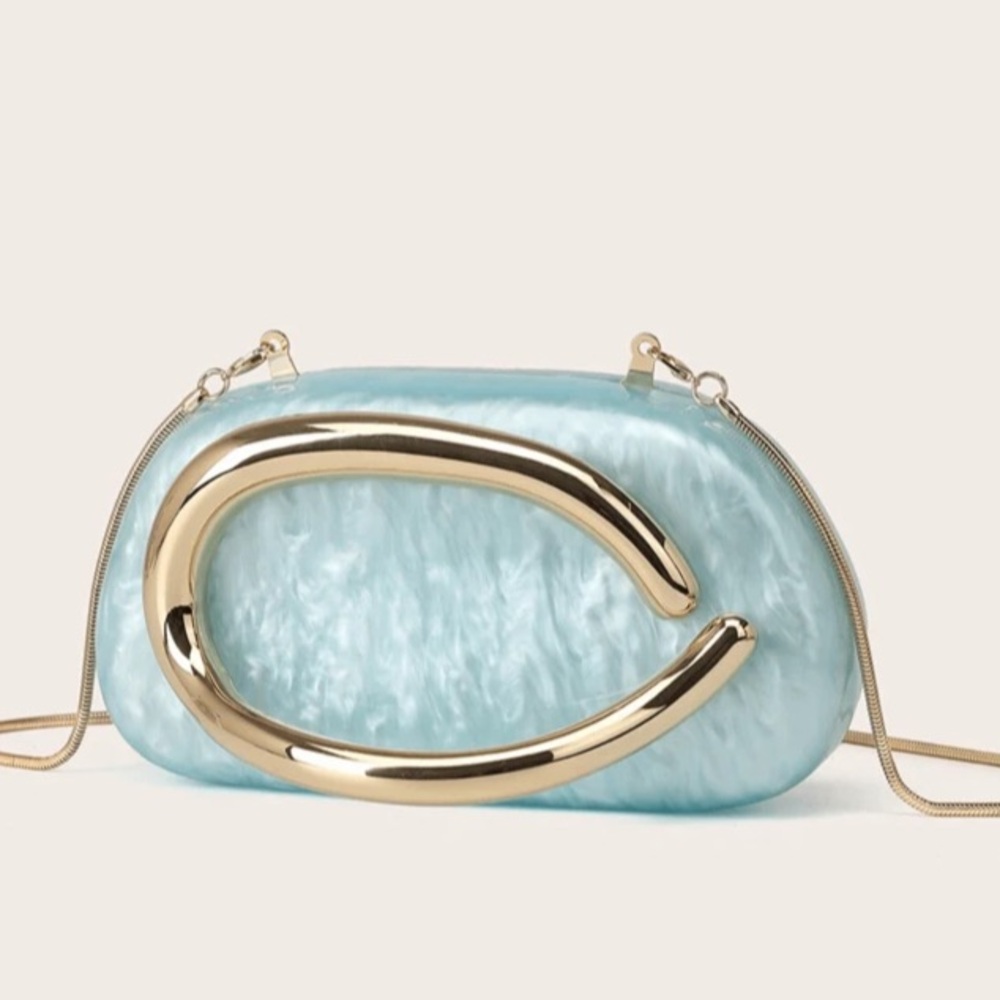 Blue Crossbody Clutch Bag